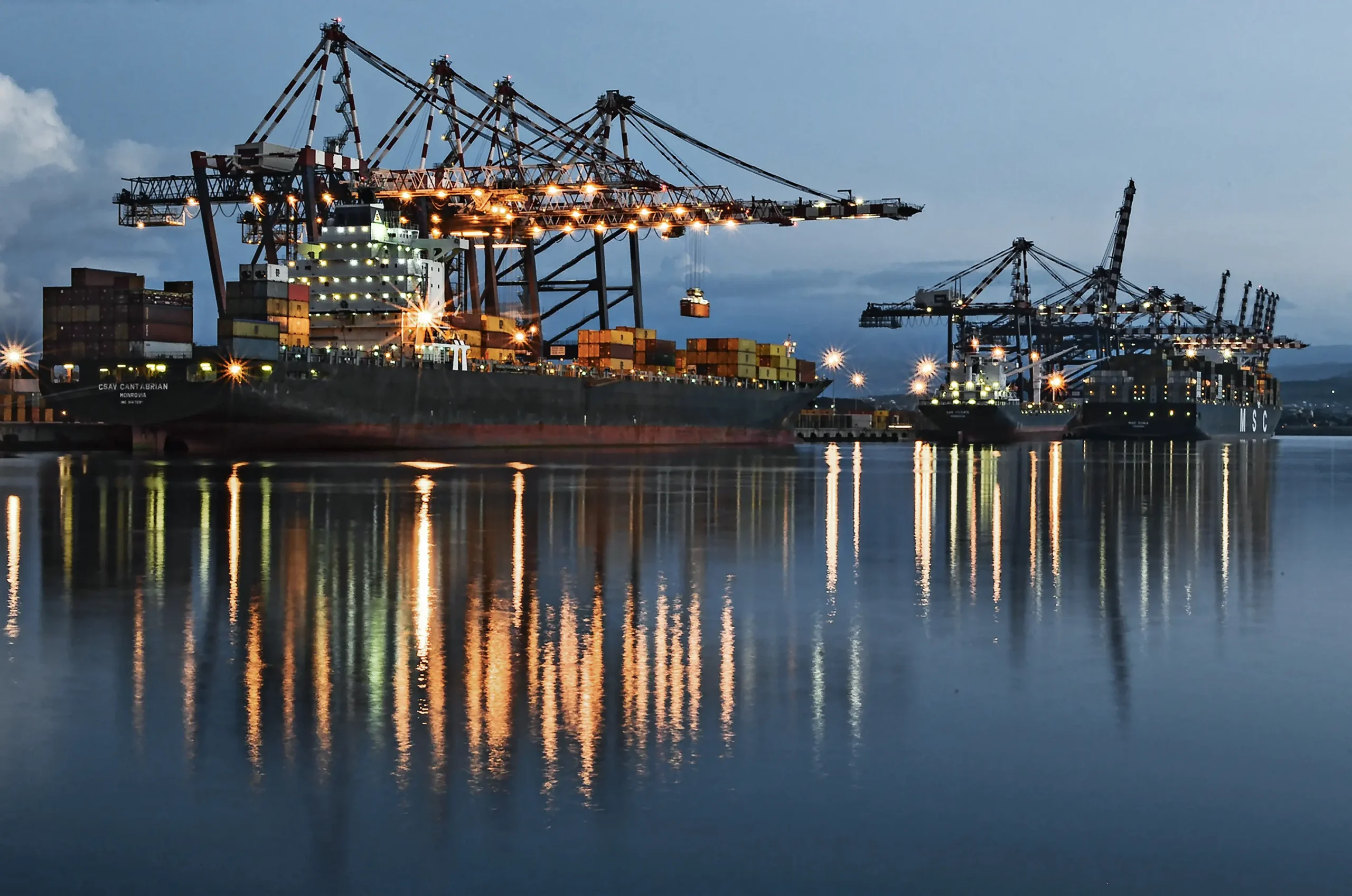 Fleet outside warehouse