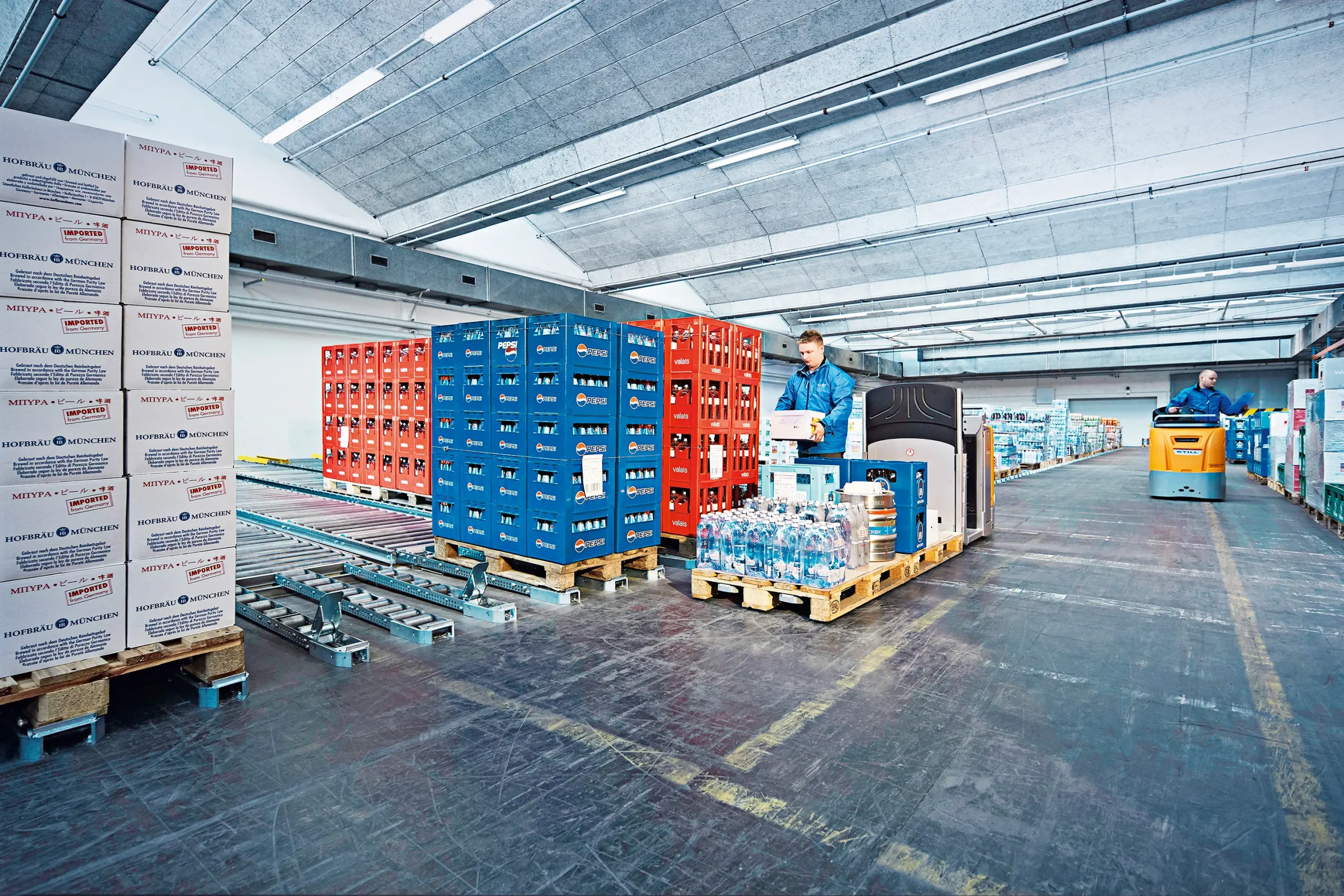 Fleet outside warehouse